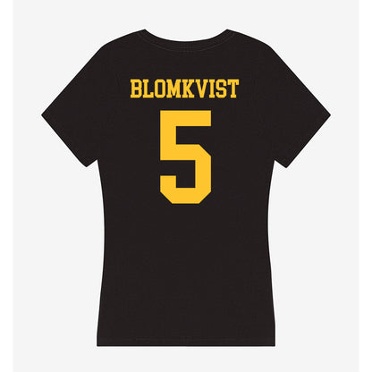 Wyoming - NCAA Women's Basketball : Liv Blomkvist - Women's V-Neck T-Shirt-1