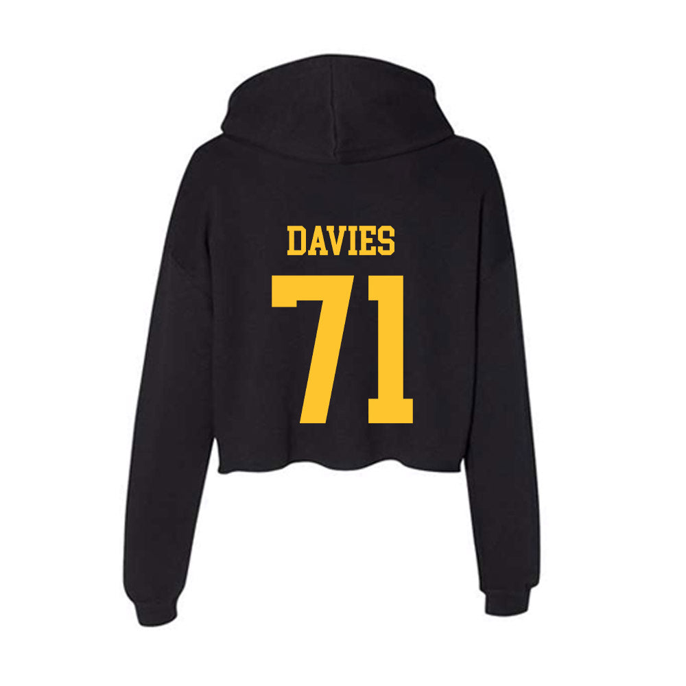 Wyoming - NCAA Football : Jake Davies - Women's Crop Fleece Hoodie-1