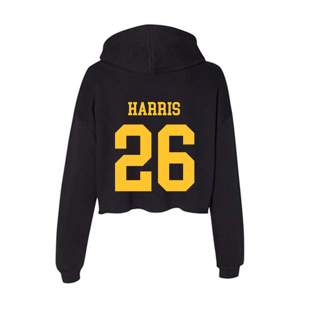 Wyoming - NCAA Football : Samuel Harris - Women's Crop Fleece Hoodie-1