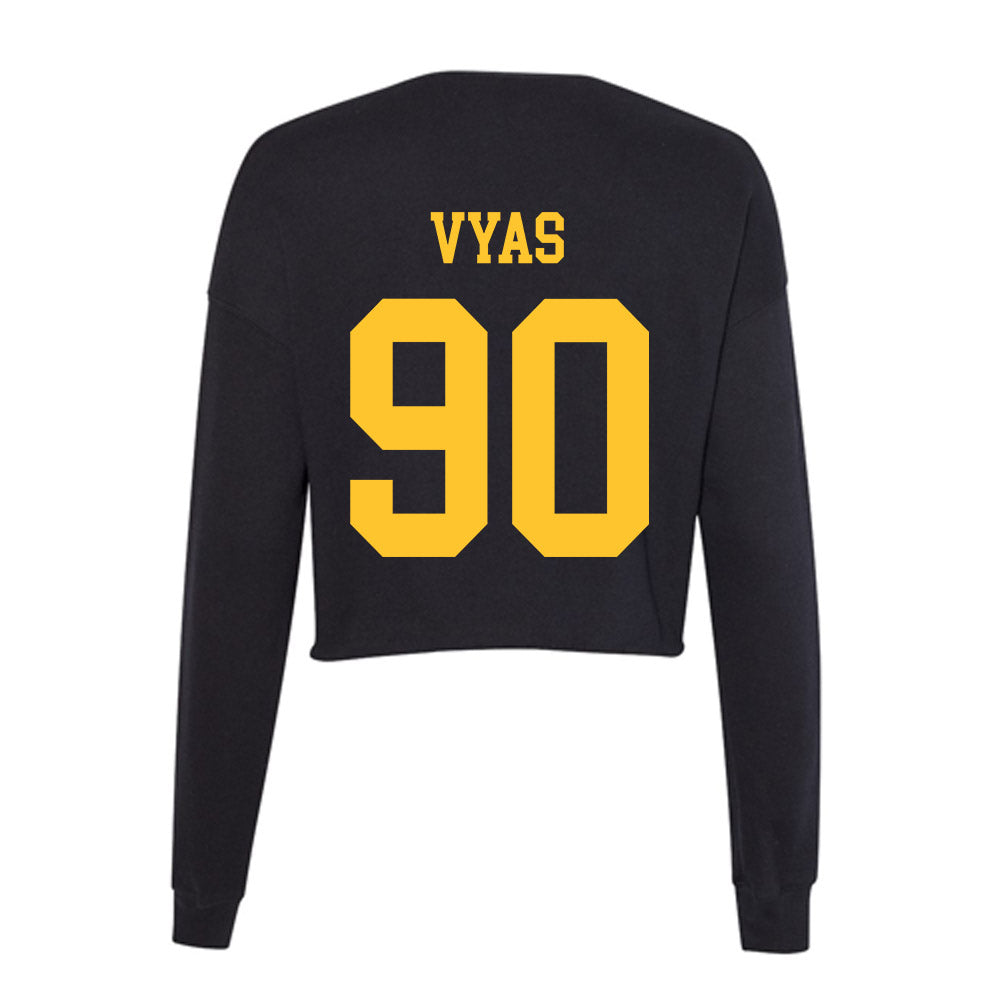 Wyoming - NCAA Football : Aneesh Vyas - Women's Cropped Crew Fleece-1