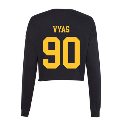 Wyoming - NCAA Football : Aneesh Vyas - Women's Cropped Crew Fleece-1