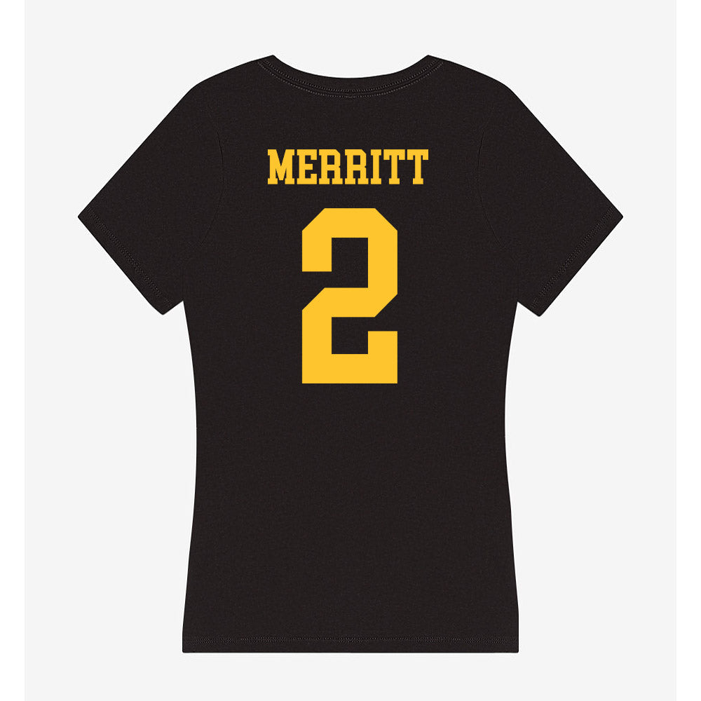Wyoming - NCAA Football : Caleb Merritt - Women's V-Neck T-Shirt-1