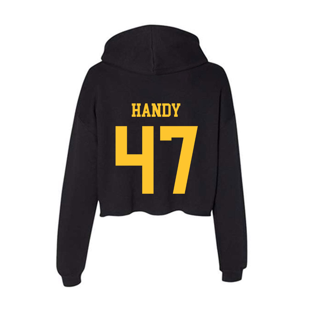 Wyoming - NCAA Football : Jason Handy - Women's Crop Fleece Hoodie-1