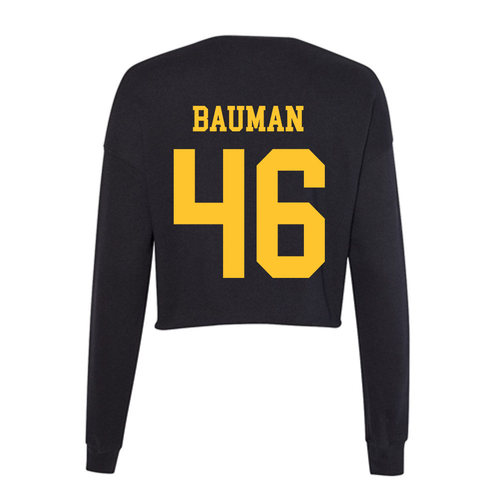 Wyoming - NCAA Football : Dash Bauman - Women's Cropped Crew Fleece-1