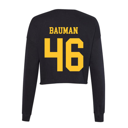 Wyoming - NCAA Football : Dash Bauman - Women's Cropped Crew Fleece-1