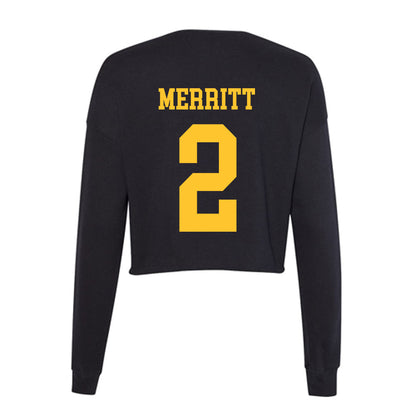 Wyoming - NCAA Football : Caleb Merritt - Women's Cropped Crew Fleece-1