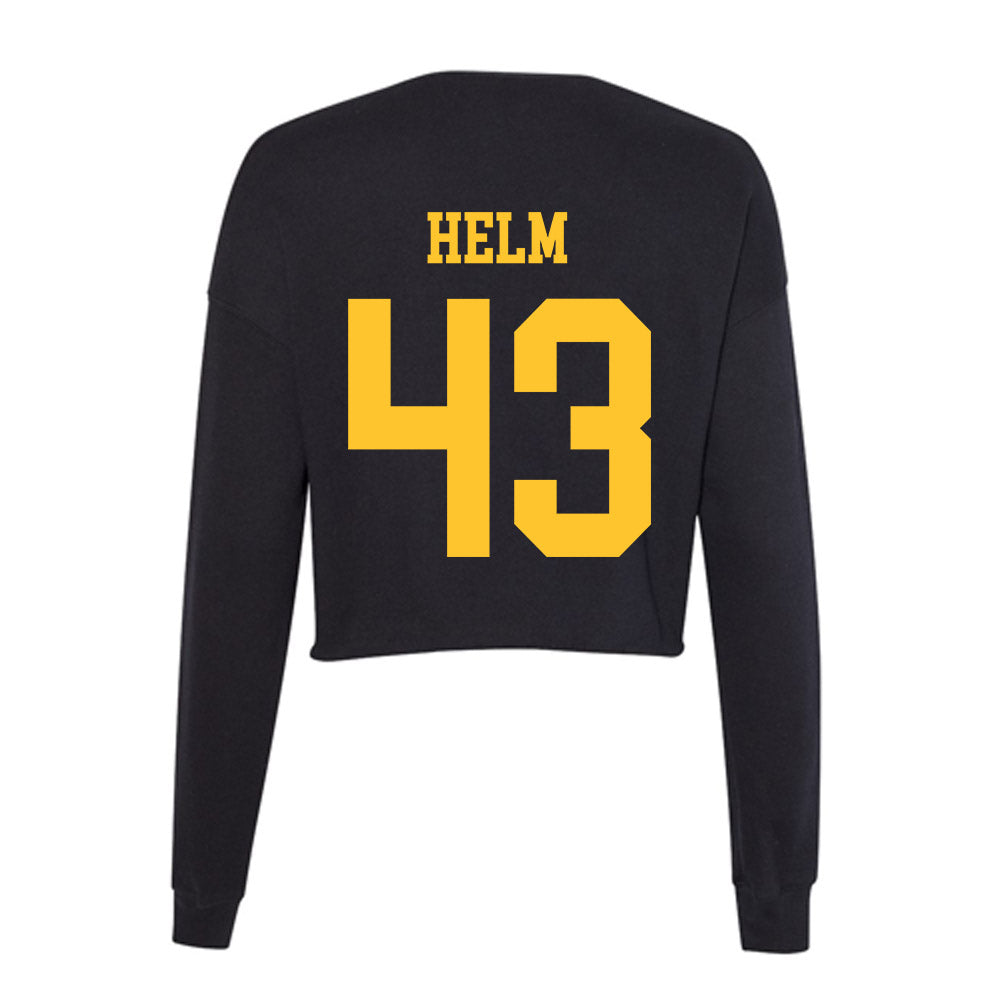 Wyoming - NCAA Football : Gavyn Helm - Women's Cropped Crew Fleece-1