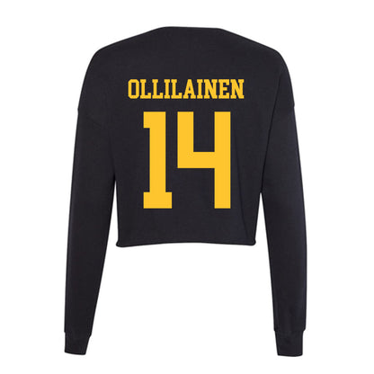 Wyoming - NCAA Women's Basketball : Kati Ollilainen - Women's Cropped Crew Fleece-1