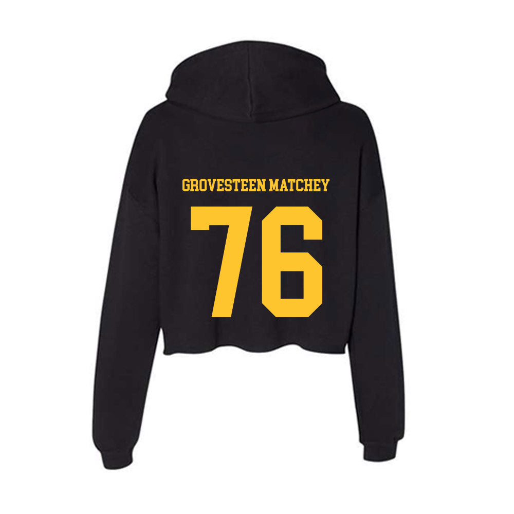 Wyoming - NCAA Football : Quinn Grovesteen Matchey - Women's Crop Fleece Hoodie-1