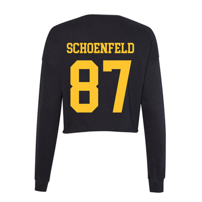 Wyoming - NCAA Football : Isaac Schoenfeld - Women's Cropped Crew Fleece-1