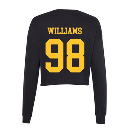 Wyoming - NCAA Football : Jayden Williams - Women's Cropped Crew Fleece-1
