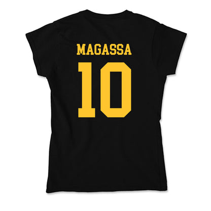 Wyoming - NCAA Men's Basketball : Abou Magassa - Soft Style Women’s T-Shirt-1
