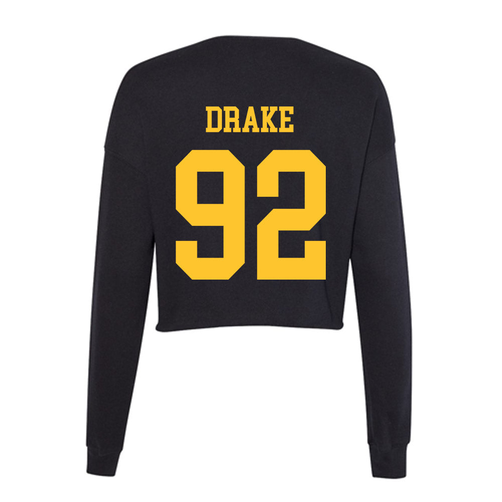 Wyoming - NCAA Football : Dante Drake - Women's Cropped Crew Fleece-1
