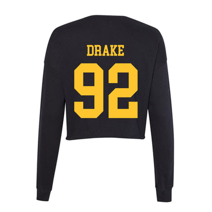 Wyoming - NCAA Football : Dante Drake - Women's Cropped Crew Fleece-1