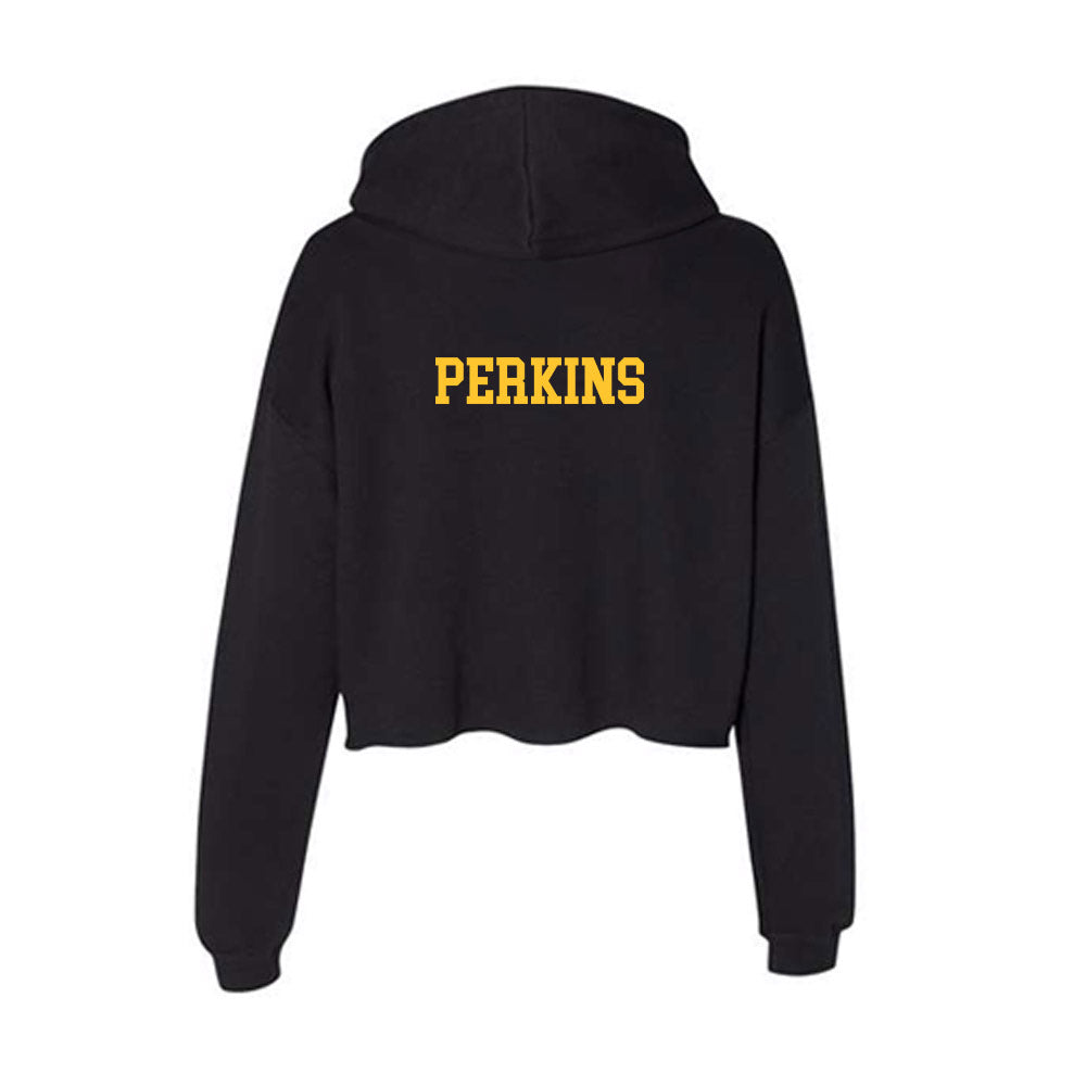 Wyoming - NCAA Men's Track & Field : Cole Perkins - Women's Crop Fleece Hoodie-1