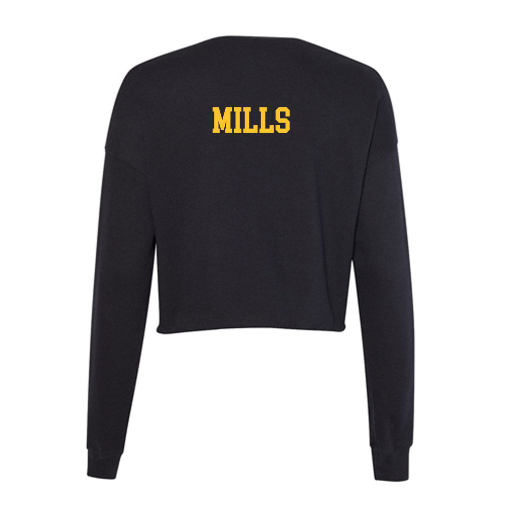 Wyoming - NCAA Men's Track & Field : Ayden Mills - Women's Cropped Crew Fleece-1