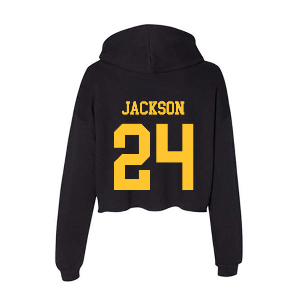 Wyoming - NCAA Football : Drew Jackson - Women's Crop Fleece Hoodie-1