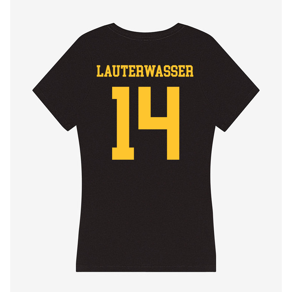 Wyoming - NCAA Women's Volleyball : Paige Lauterwasser - Women's V-Neck T-Shirt-1