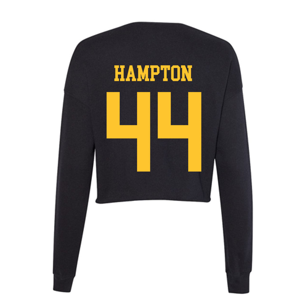 Wyoming - NCAA Football : Tyler Hampton - Women's Cropped Crew Fleece-1