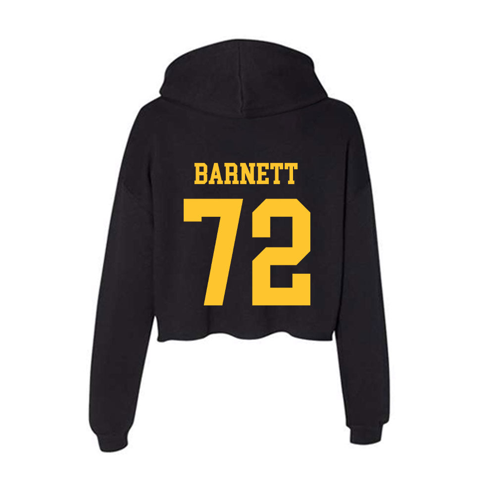 Wyoming - NCAA Football : Caden Barnett - Women's Crop Fleece Hoodie-1