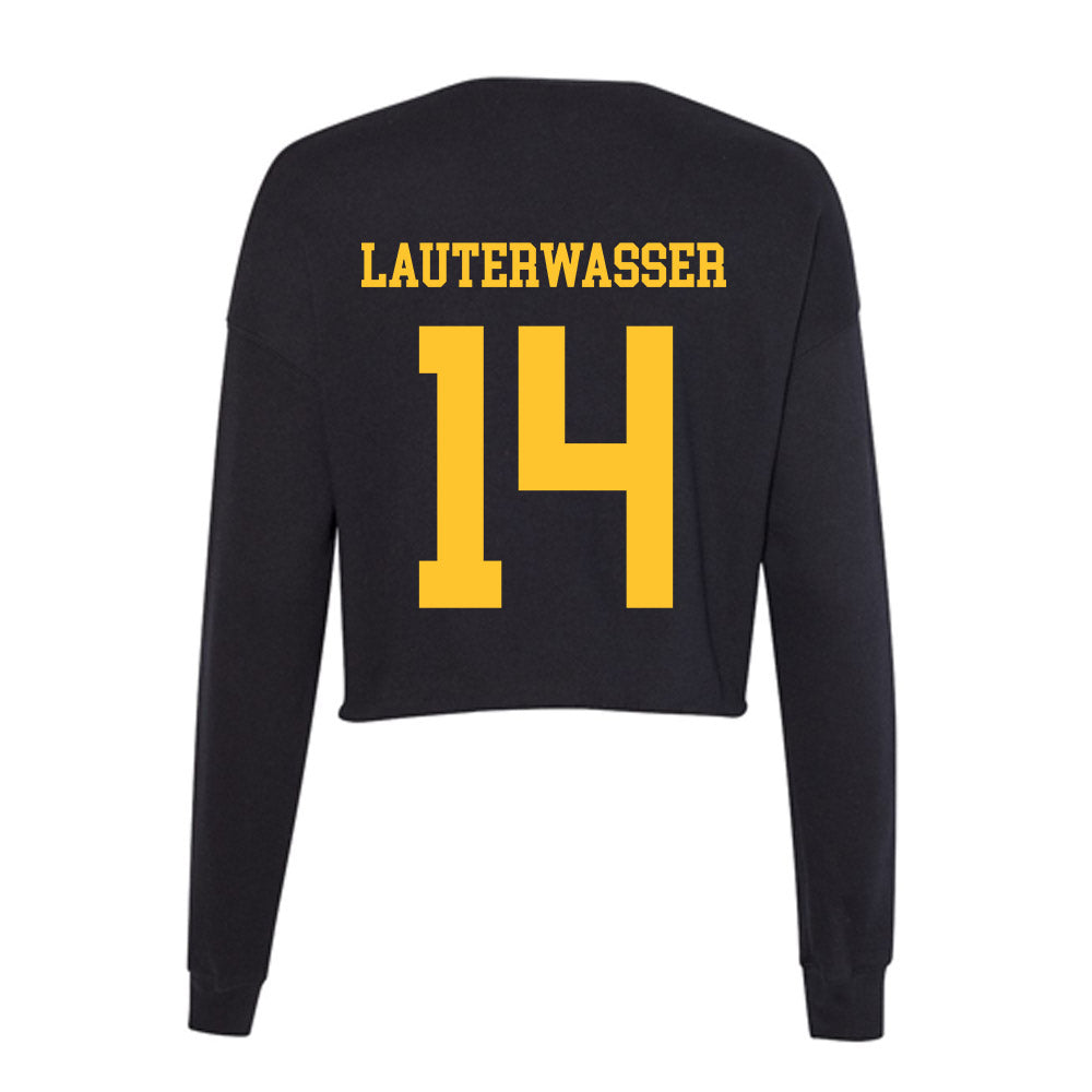 Wyoming - NCAA Women's Volleyball : Paige Lauterwasser - Women's Cropped Crew Fleece-1