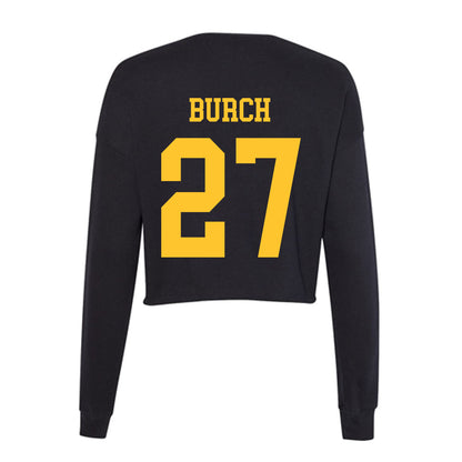 Wyoming - NCAA Football : Dontae Burch - Women's Cropped Crew Fleece-1