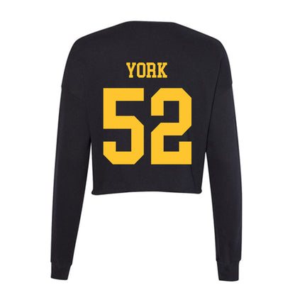 Wyoming - NCAA Football : Carson York - Women's Cropped Crew Fleece-1