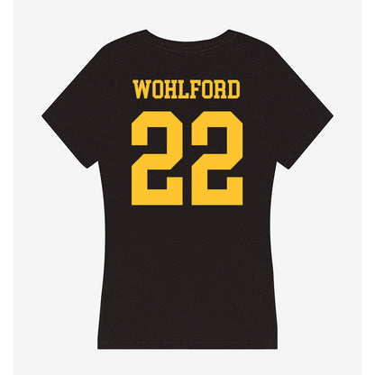 Wyoming - NCAA Women's Basketball : Peyton Wohlford - Women's V-Neck T-Shirt-1