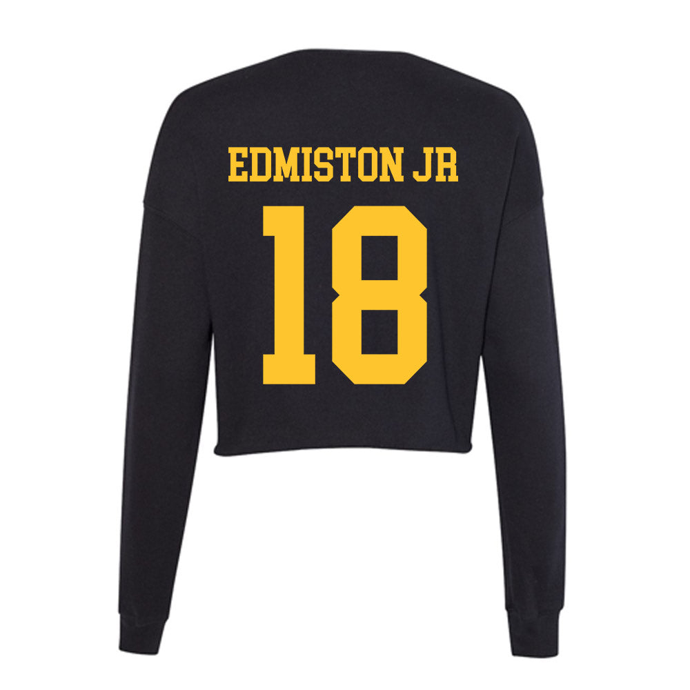 Wyoming - NCAA Football : Bart Edmiston Jr - Women's Cropped Crew Fleece-1