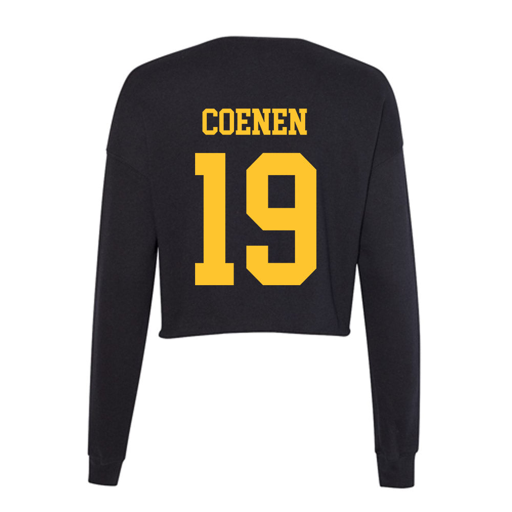Wyoming - NCAA Football : Charlie Coenen - Women's Cropped Crew Fleece-1