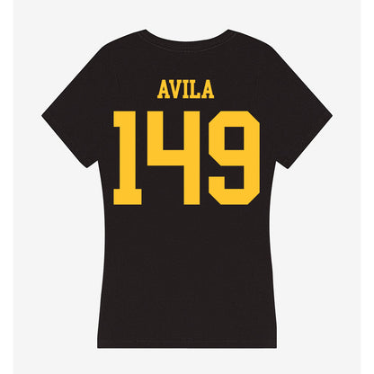 Wyoming - NCAA Wrestling : Antonio Avila - Women's V-Neck T-Shirt-1