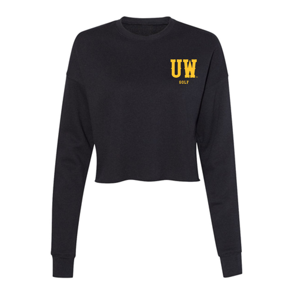 Wyoming - NCAA Women's Golf : Elle Higgins - Women's Cropped Crew Fleece-0