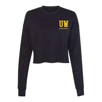 Wyoming - NCAA Men's Basketball : Talan Taylor - Women's Cropped Crew Fleece-0