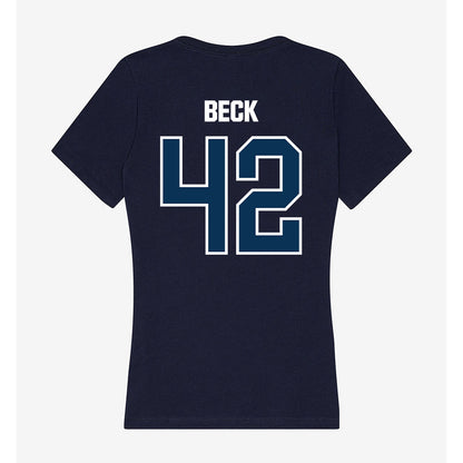 Old Dominion - NCAA Women's Lacrosse : Audrey Beck - Women's V-Neck T-Shirt-1