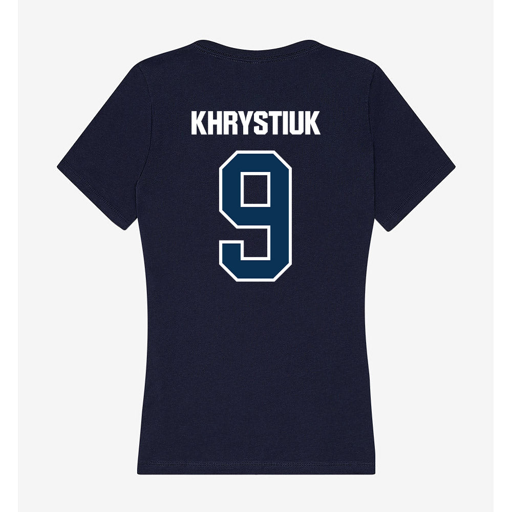 Old Dominion - NCAA Women's Soccer : Yuliia Khrystiuk - Women's V-Neck T-Shirt-1