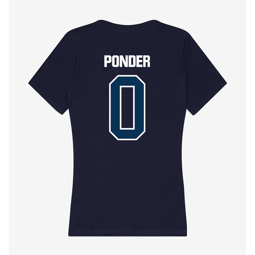 Old Dominion - NCAA Women's Basketball : Jaylen Ponder - Women's V-Neck T-Shirt-1