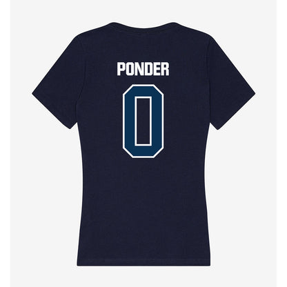 Old Dominion - NCAA Women's Basketball : Jaylen Ponder - Women's V-Neck T-Shirt-1