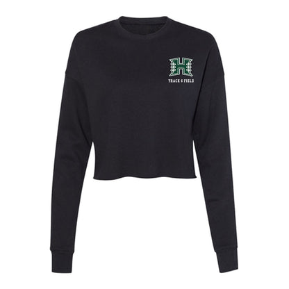 Hawaii - NCAA Women's Track & Field : Emilie Kirk Langschwager - Women's Cropped Crew Fleece-0