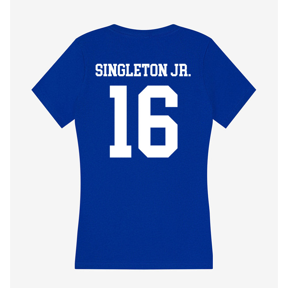 LA Tech - NCAA Football : Marques Singleton Jr. - Women's V-Neck T-Shirt-1