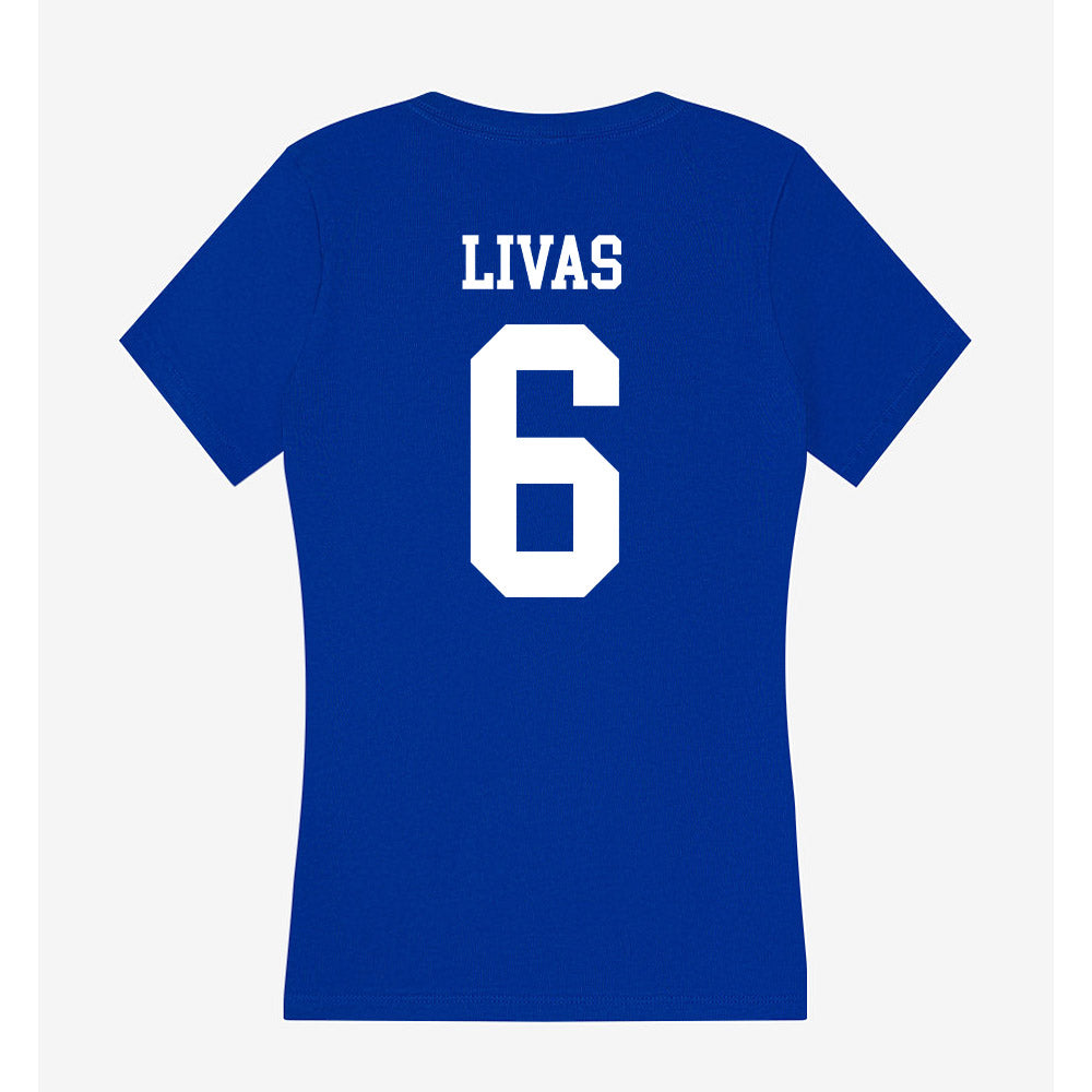 LA Tech - NCAA Football Legends : Phillip Livas - Women's V-Neck T-Shirt-1