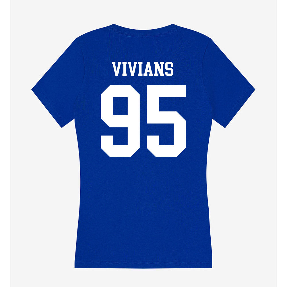 LA Tech - NCAA Football : Trevell Vivians - Women's V-Neck T-Shirt-1