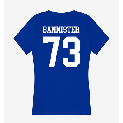 LA Tech - NCAA Football : Kenneth Bannister - Women's V-Neck T-Shirt-1