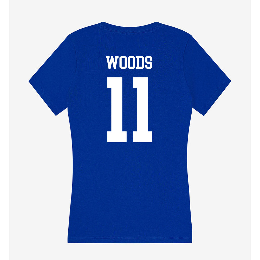 LA Tech - NCAA Football : Cedric Woods - Women's V-Neck T-Shirt-1