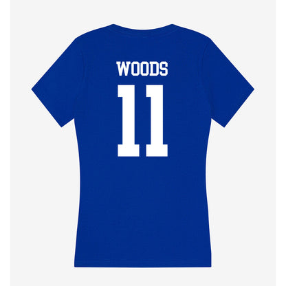 LA Tech - NCAA Football : Cedric Woods - Women's V-Neck T-Shirt-1