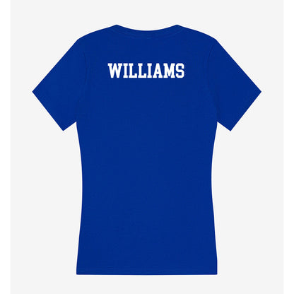 LA Tech - NCAA Men's Track & Field : Rickey Williams - Women's V-Neck T-Shirt-1