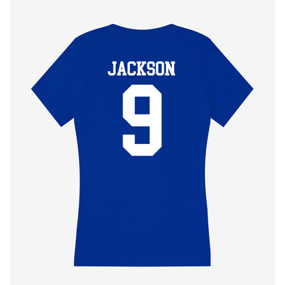 LA Tech - NCAA Football : Marlion Jackson - Women's V-Neck T-Shirt-1