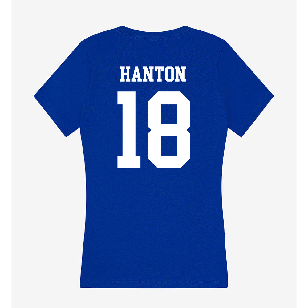 LA Tech - NCAA Women's Soccer : Abby Hanton - Women's V-Neck T-Shirt-1
