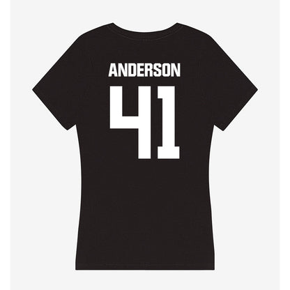Davidson - NCAA Baseball : Hunter Anderson - Women's V-Neck T-Shirt-1