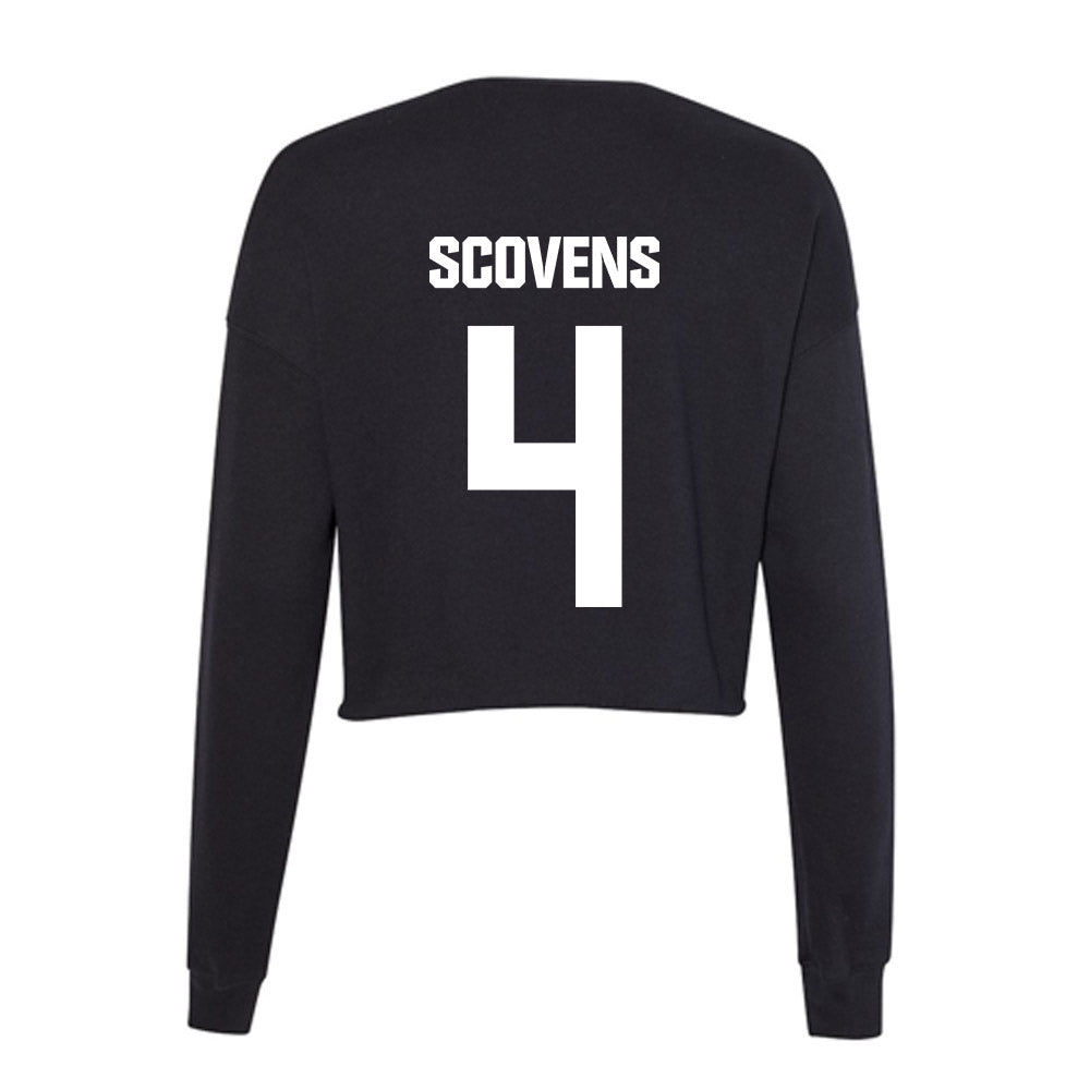 Davidson - NCAA Men's Basketball : Josh Scovens - Women's Cropped Crew Fleece-1