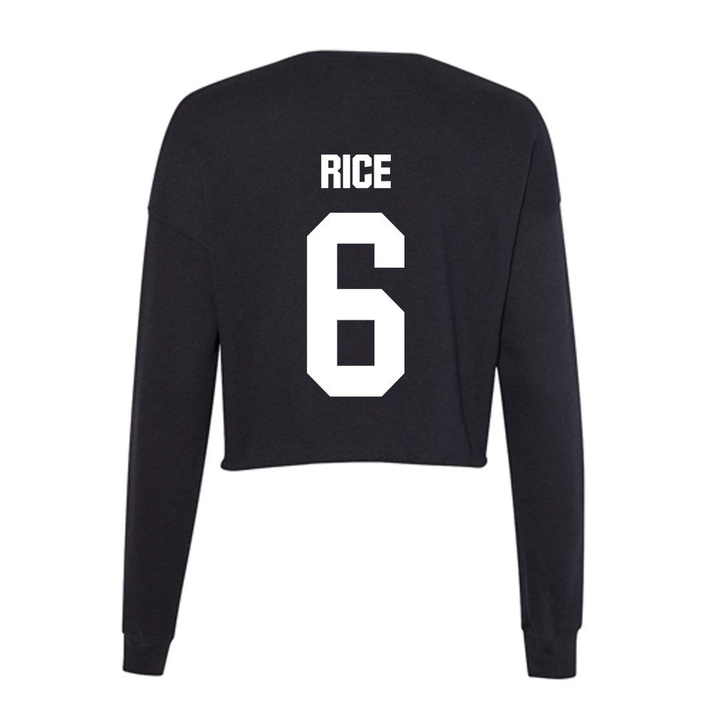 Davidson - NCAA Baseball : Aidan Rice - Women's Cropped Crew Fleece-1